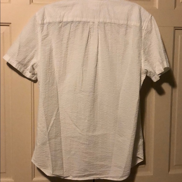 Short Sleeve Seersucker Print Shirt - Picture 5 of 5